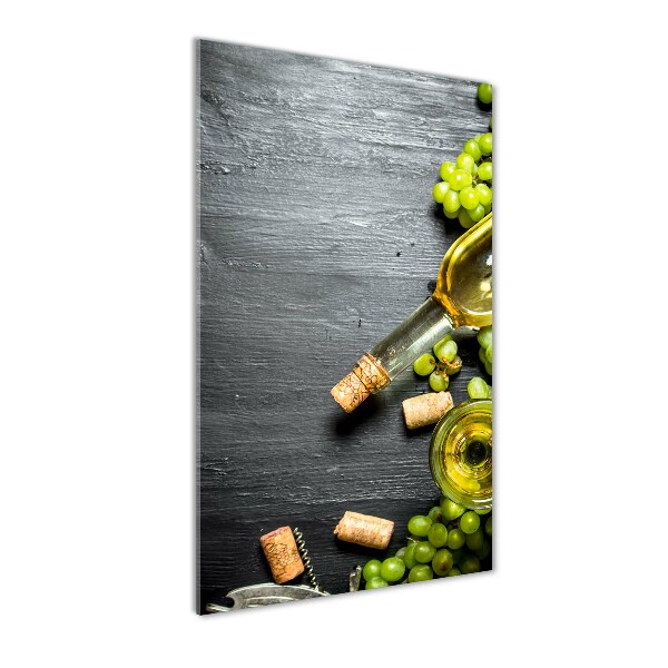 Verticale foto op glas Druiven en wijn