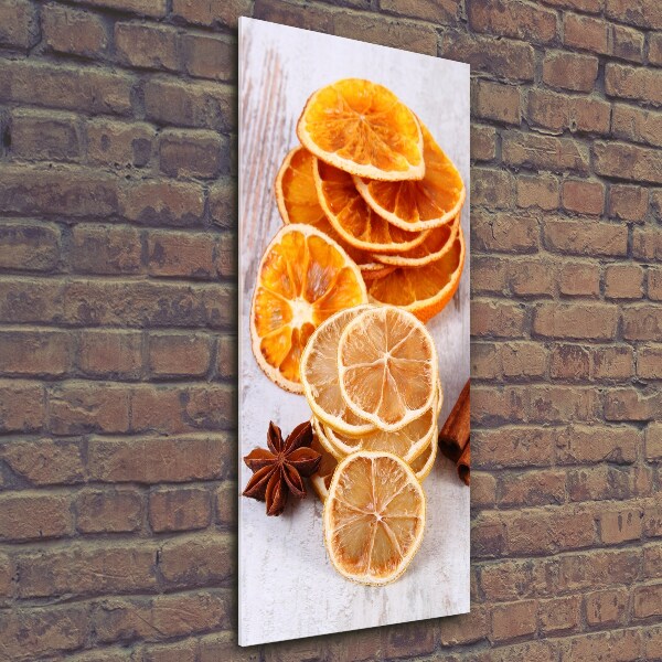 Verticale glasfoto De geur van Kerstmis