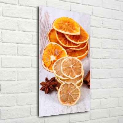 Verticale glasfoto De geur van Kerstmis