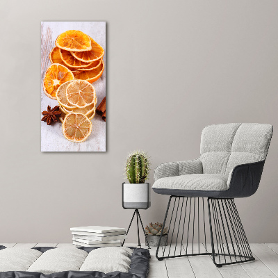 Verticale glasfoto De geur van Kerstmis