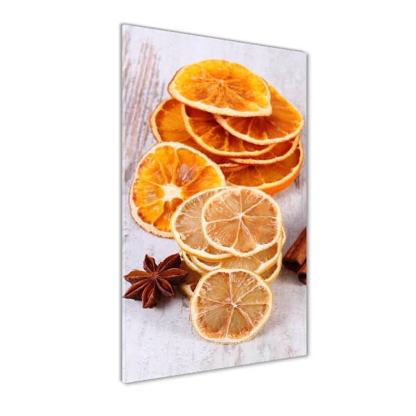 Verticale glasfoto De geur van Kerstmis