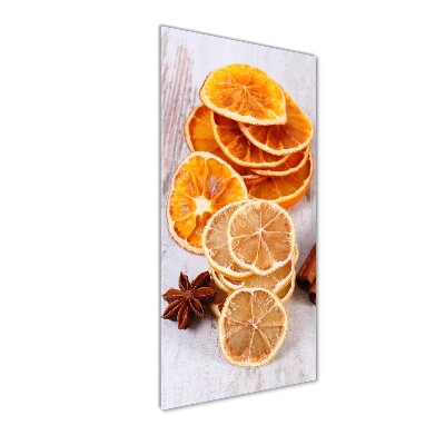 Verticale glasfoto De geur van Kerstmis