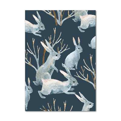 Verticale foto op glas Konijnen