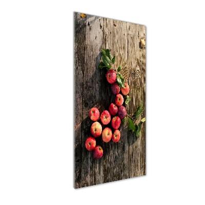 Verticale glasfoto Appels op tafel