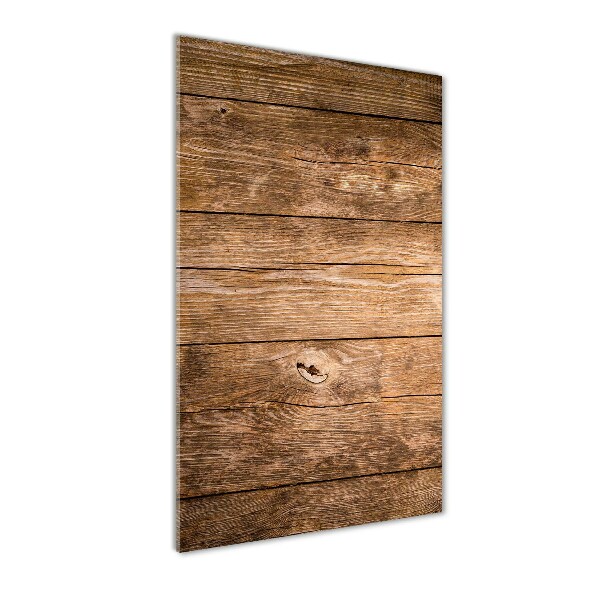 Verticale glasfoto Houten achtergrond