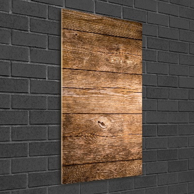Verticale glasfoto Houten achtergrond