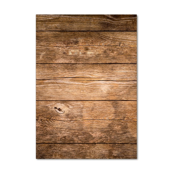 Verticale glasfoto Houten achtergrond