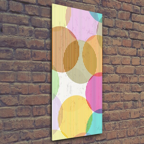 Verticaal glasschilderij Gekleurde cirkels