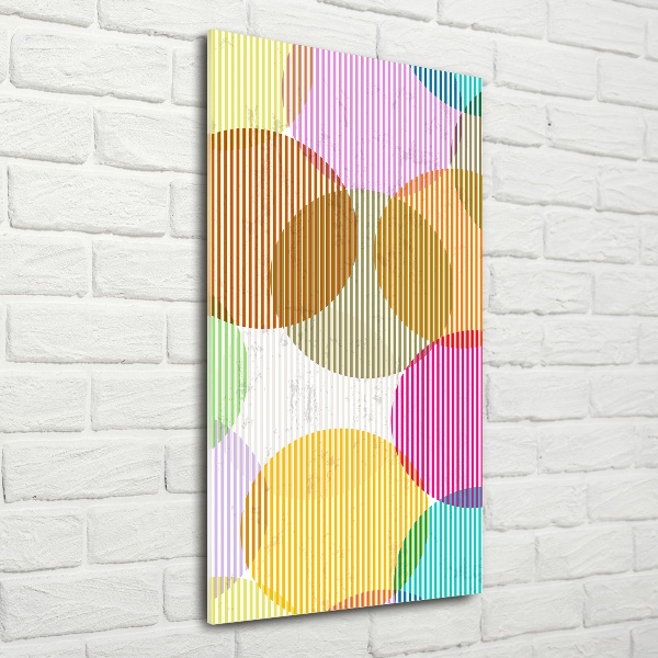 Verticaal glasschilderij Gekleurde cirkels