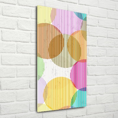 Verticaal glasschilderij Gekleurde cirkels