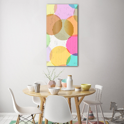 Verticaal glasschilderij Gekleurde cirkels