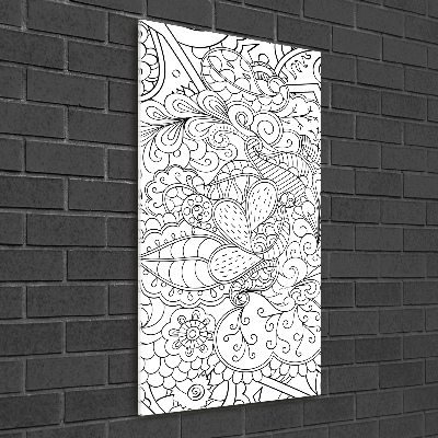 Verticale glasfoto Zentangle-achtergrond