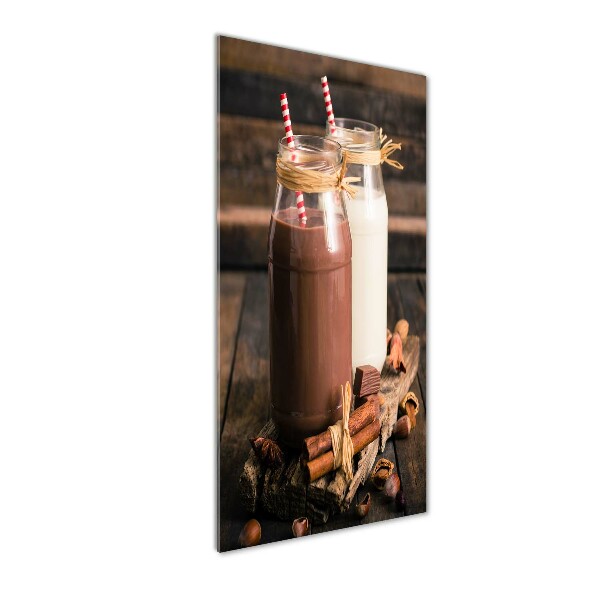 Verticale foto op glas Milkshakes