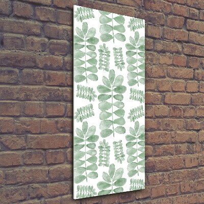 Verticale glasfoto Eucalyptusbladeren