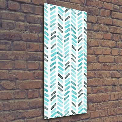 Verticale foto op glas Blauwe visgraat