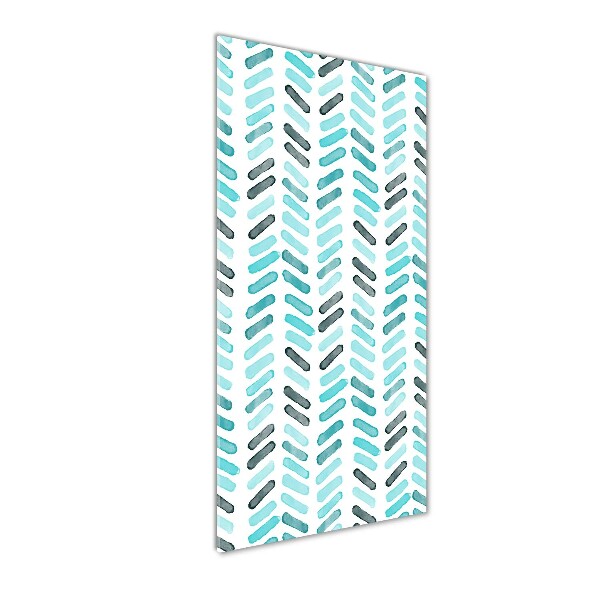 Verticale foto op glas Blauwe visgraat