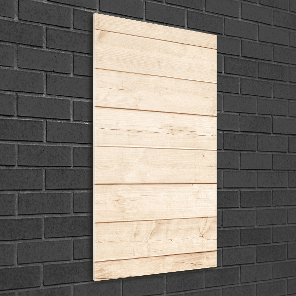 Verticale glasfoto Houten achtergrond