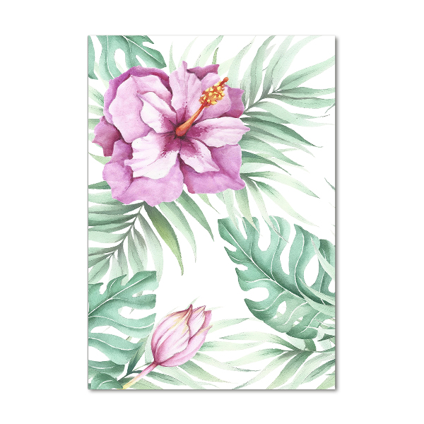 Verticale foto op glas Hawaiiaans patroon