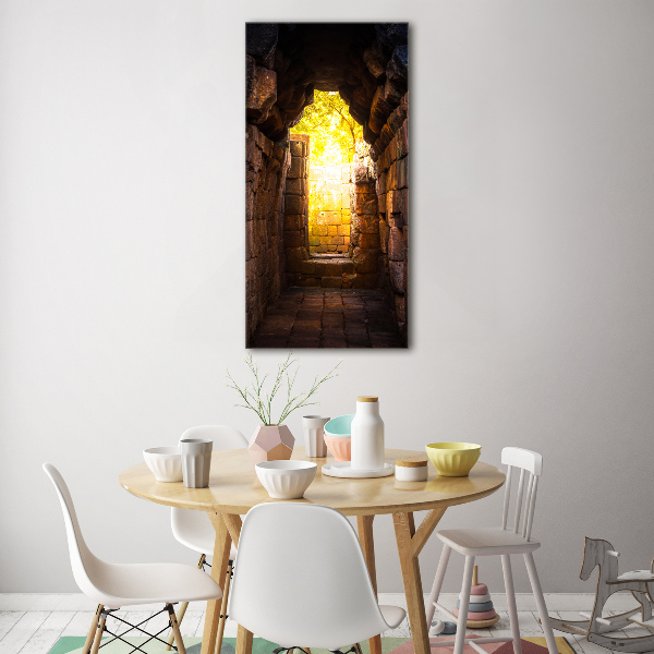 Verticaal glasschilderij De kasteelkelders