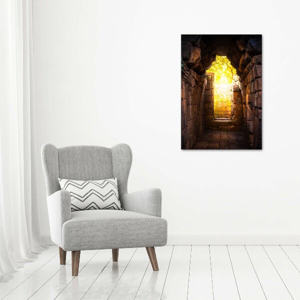 Verticaal glasschilderij De kasteelkelders