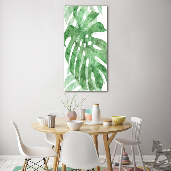Verticale foto op glas Monstera