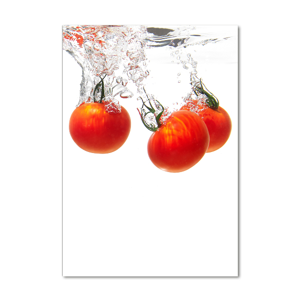 Verticale glasfoto Tomaten onder water