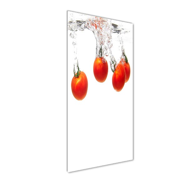 Verticale glasfoto Tomaten onder water