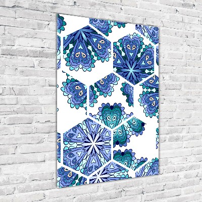 Verticale foto op glas Mandala-elementen