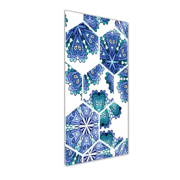 Verticale foto op glas Mandala-elementen