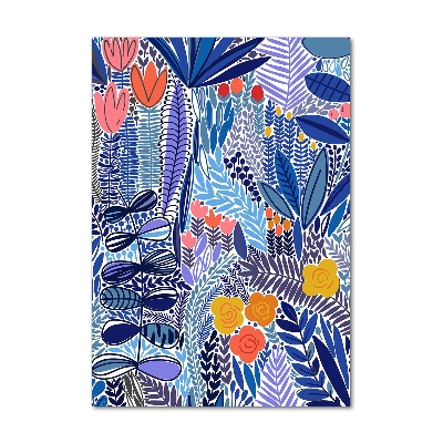 Verticale foto op glas Tropische bloemen