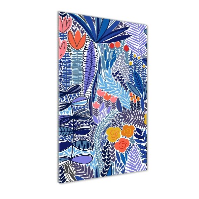 Verticale foto op glas Tropische bloemen