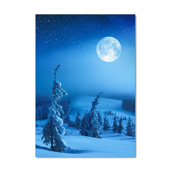 Verticale glasfoto Volle maan