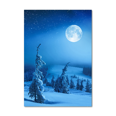 Verticale glasfoto Volle maan