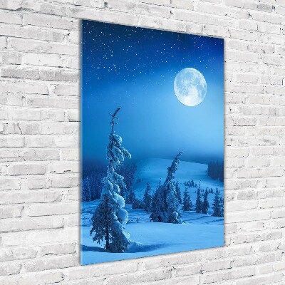 Verticale glasfoto Volle maan