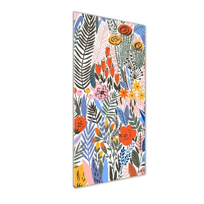 Verticale foto op glas Tropische bloemen