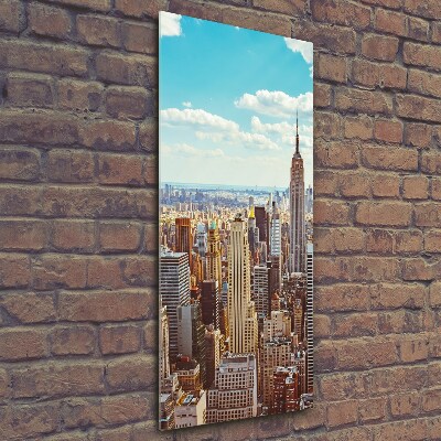 Verticale foto op glas New York vanuit vogelperspectief
