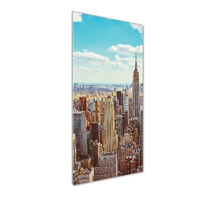 Verticale foto op glas New York vanuit vogelperspectief