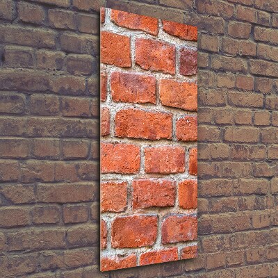 Verticale foto op glas Bakstenen muur