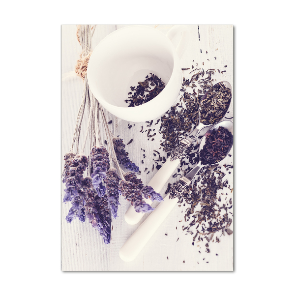 Verticale foto op glas Lavendelinfusie
