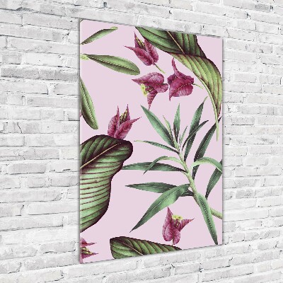 Verticale foto op glas Hawaiiaans patroon