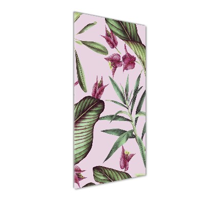 Verticale foto op glas Hawaiiaans patroon