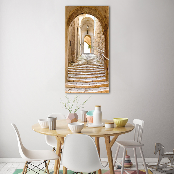 Verticale glasfoto Smalle straatjes