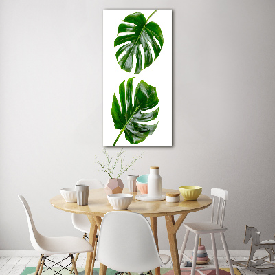 Verticale glasfoto Monstera