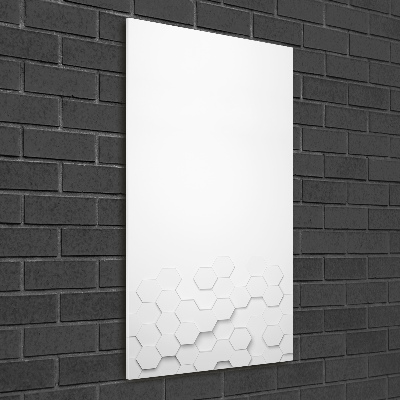 Verticale glasfoto Achtergrond met zeshoeken