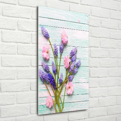 Verticale glasfoto Druifhyacint