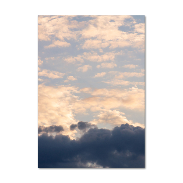 Verticale foto op glas Wolken aan de hemel