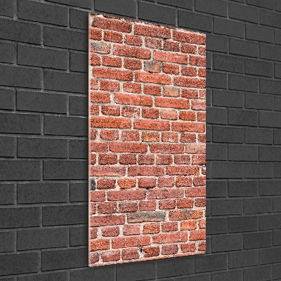 Verticaal glasschilderij Bakstenen muur