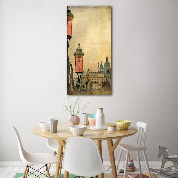 Verticaal glasschilderij Venetië, Italië