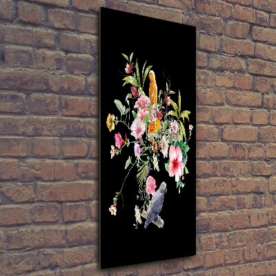 Verticale foto op glas Hawaiiaans patroon