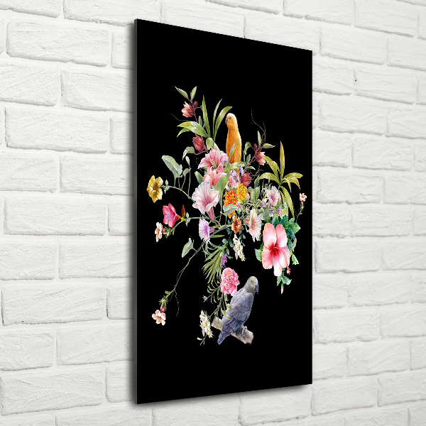 Verticale foto op glas Hawaiiaans patroon